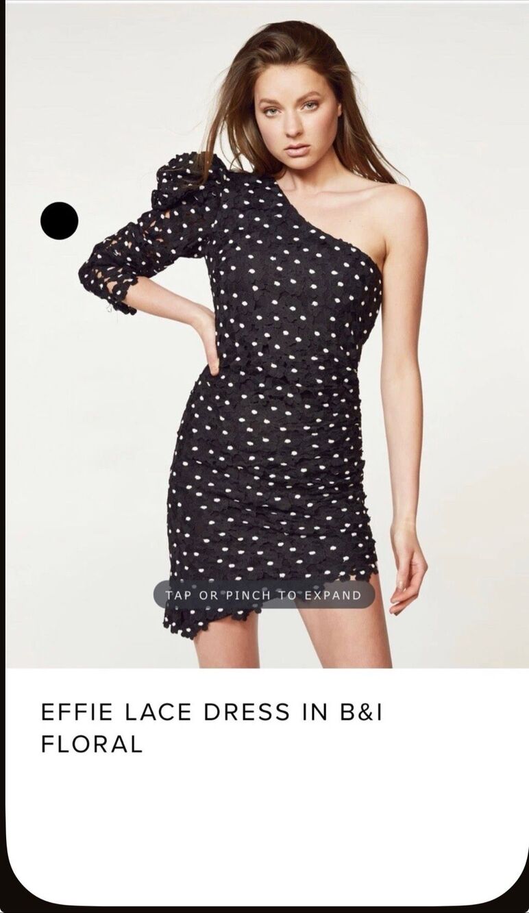 Bardot one shoulder lace dress Sz.6 NWT